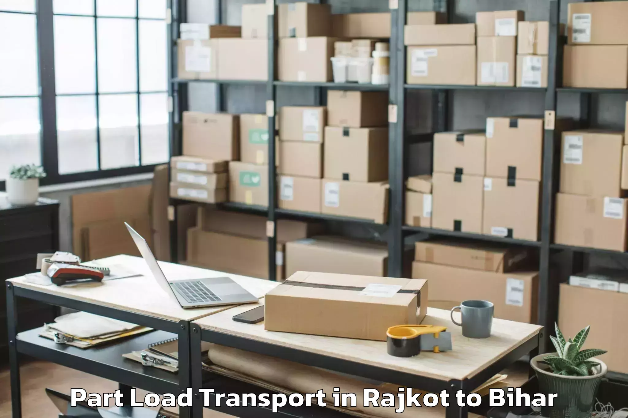 Easy Rajkot to Majhaulia Part Load Transport Booking